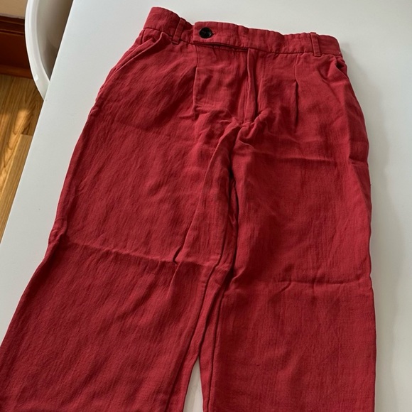 Zara Women's High Waisted Pleated Trousers - Picture 1 of 10